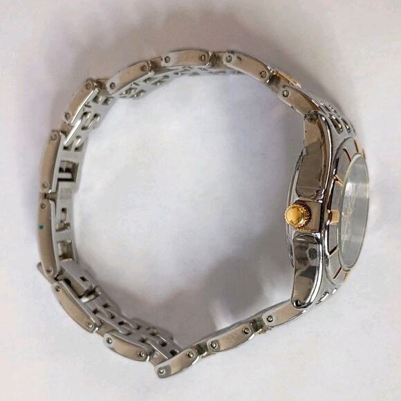 Vintage Two-Tone Disney Women's Mickey Mouse MUO159 Date Quartz Watch - Working - Picture 6 of 14